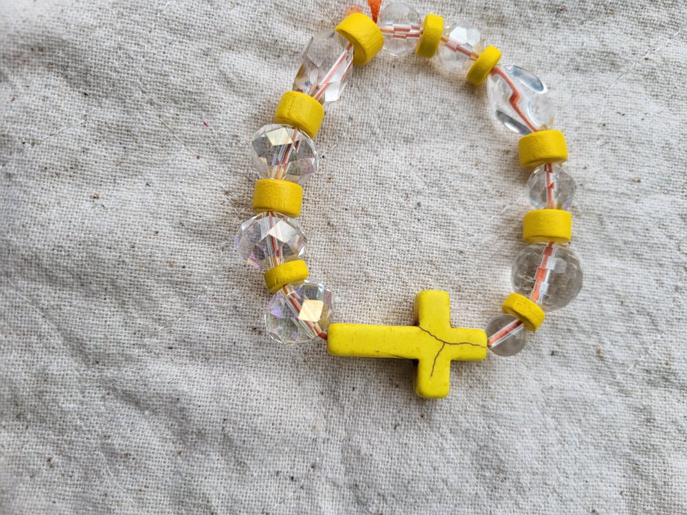 Yellow cross Bracelet