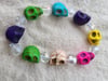 Rainbow skull bracelet