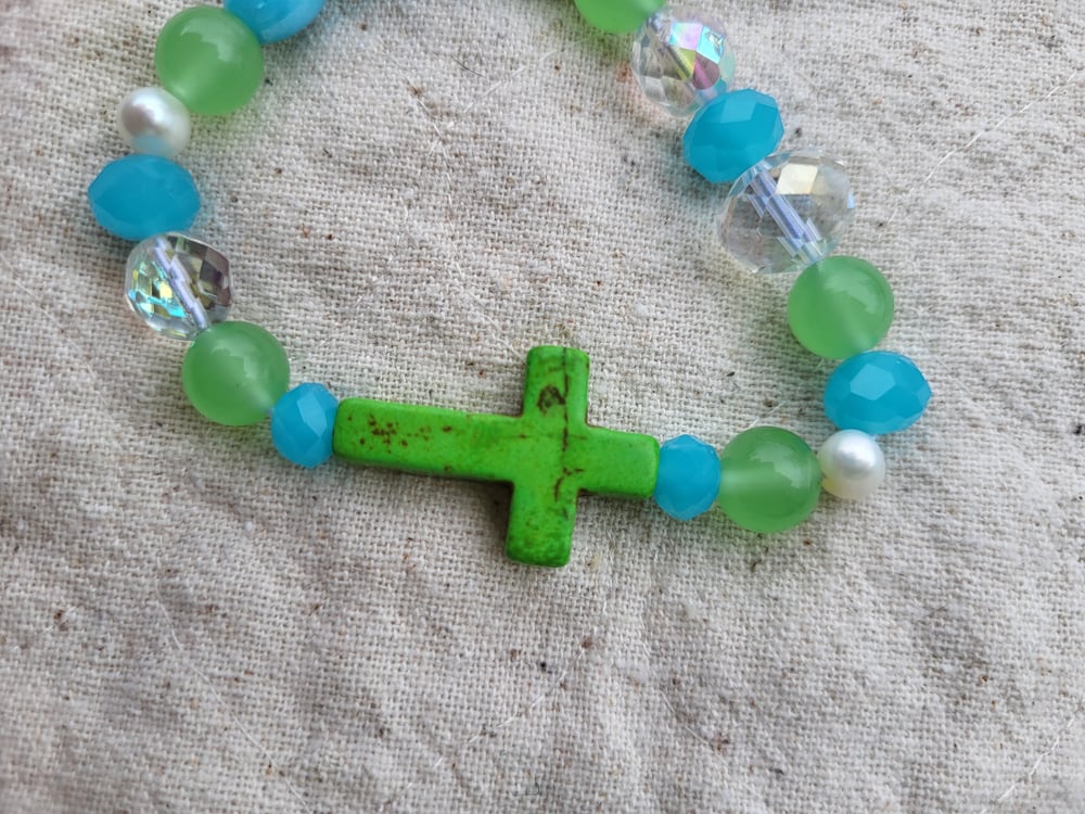 Green Cross Bracelet 