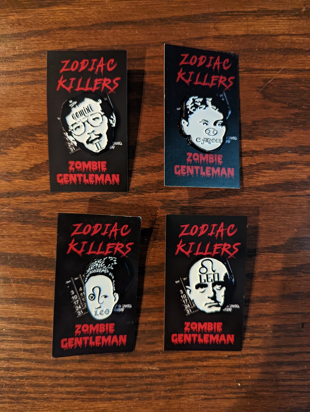 Zodiac Killers Enamel Pins