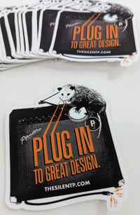 Image 2 of "Plug In" Custom Die cut Vinyl Sticker