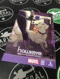 Image 1 of SIGNED Hawkeye Kate Bishop #1 Arsenal/SSalefish Dog Variant Store Exclusive 