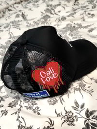 Image 2 of Los Angeles paint drip trucker hat