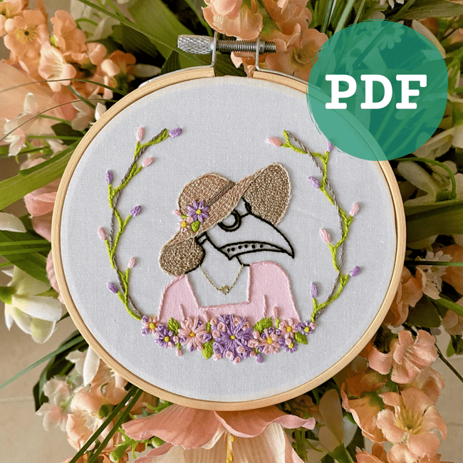 Spring Flower - Hand Embroidery PDF Pattern