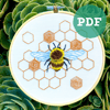Fuzzy Bumblebee PDF Embroidery Pattern