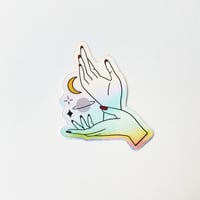 Image 1 of Holographic Magic Hands Sticker