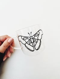 Image 1 of Moth Clear Glass Mug