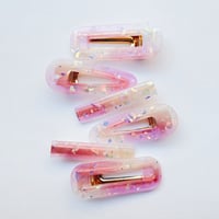 Image 1 of Lavender/White Iridescent Hair Clip