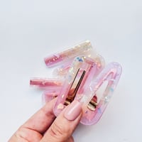 Image 2 of Lavender/White Iridescent Hair Clip