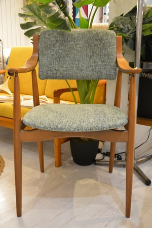 Image of Chaise scandinave vert chiné