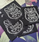 Image 2 of Screen printed patch Demon Cat