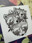 Image 2 of Square print Racoons