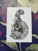 Image 2 of Postcard + sticker red panda