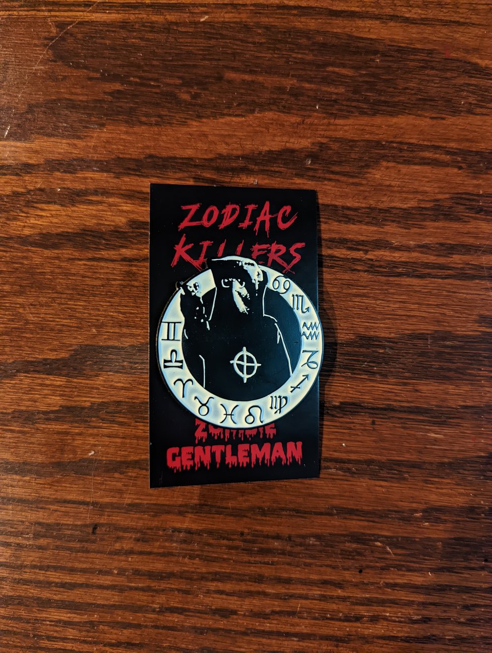 Zodiac Killers Glow-in-the-Dark Zodiac Killer Enamel Pin