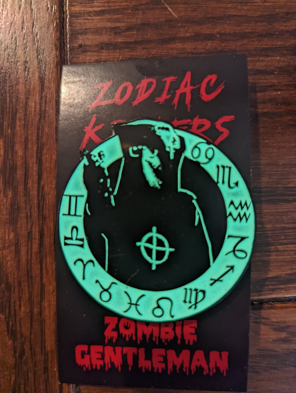 Zodiac Killers Glow-in-the-Dark Zodiac Killer Enamel Pin