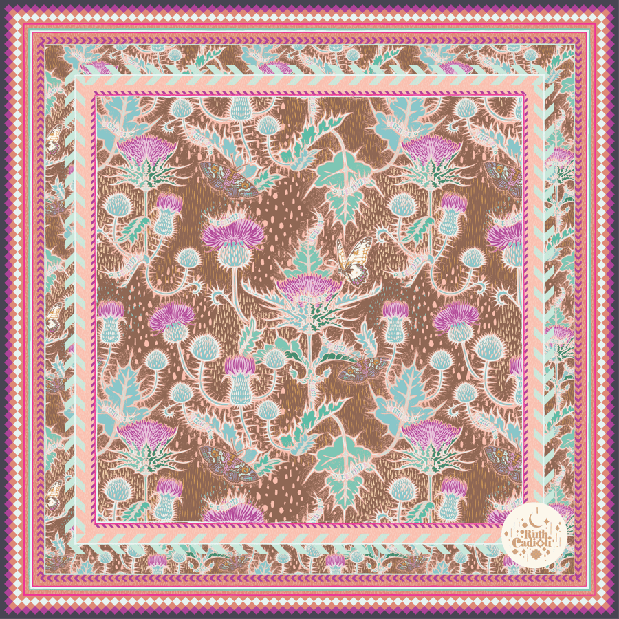 Image of Thistle 100% Silk Habotai Scarf 