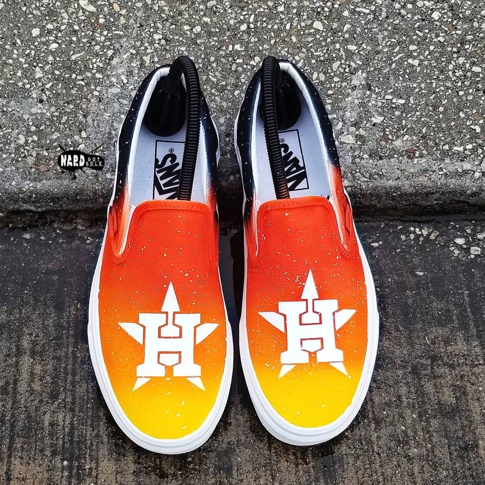 Image of Astros Faded Rainbow Slip-on Vans