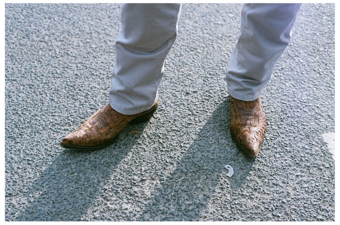 Image of Robert Plant's Boots, Ludlow. 2015
