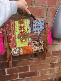 Image 2 of Tribal bodycross bag Kantha fabric 