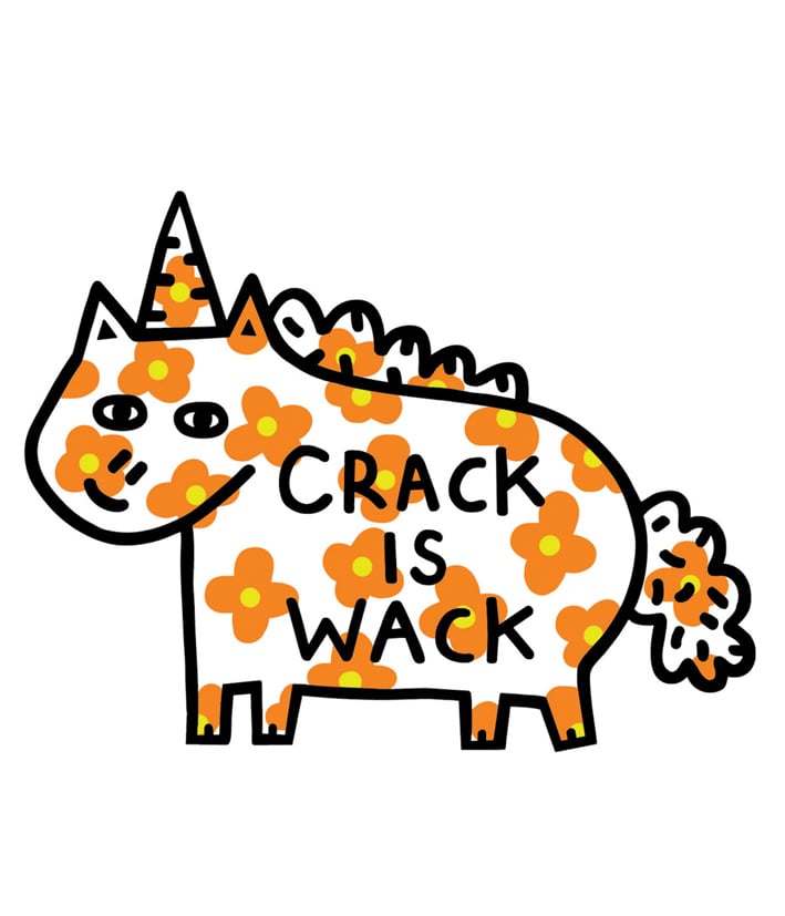 Image of Crack is Wack Vinyl Sticker
