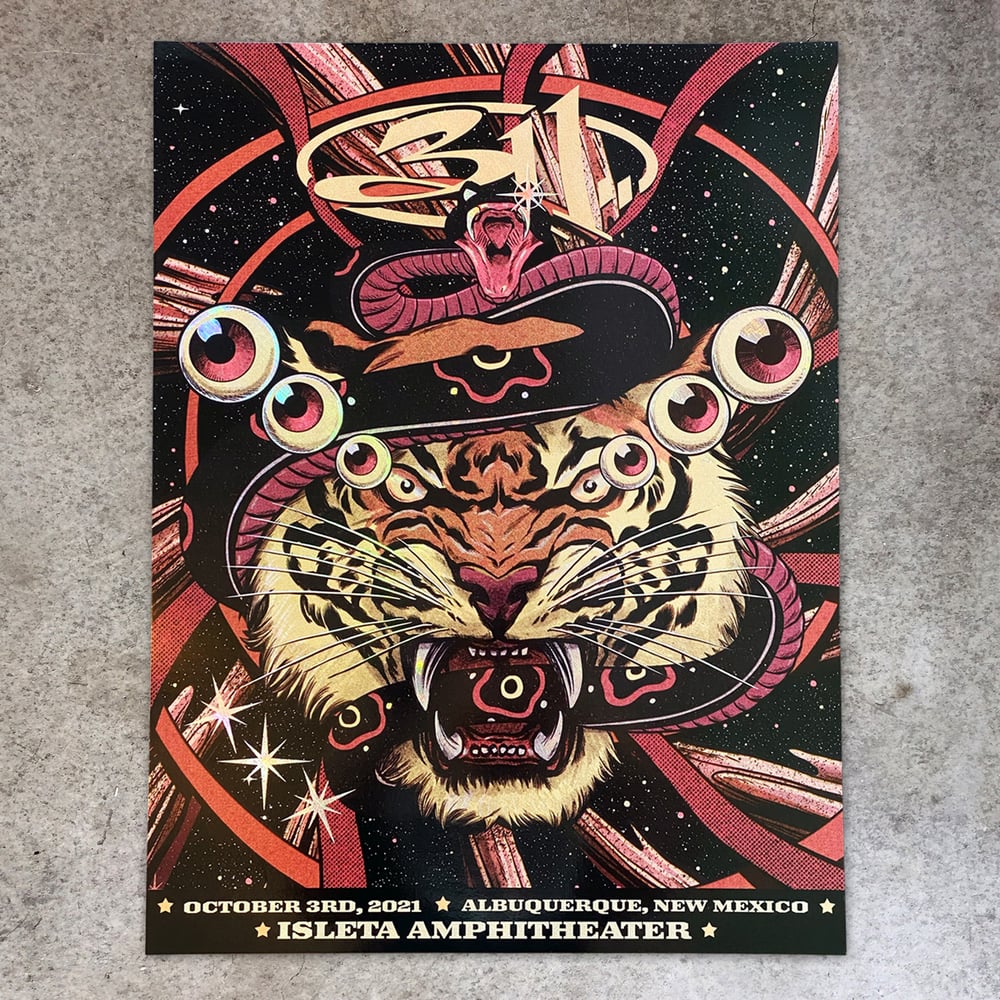 Image of 311 Albuquerque Thatched Foil Posters