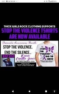 Image 2 of STOP 🛑 THE VIOLENCE - END THE SILENCE CAMPAIGN TSHIRTS