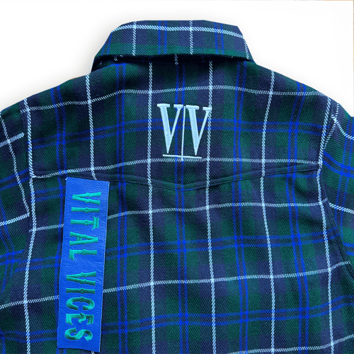 Image of Indigo Blue Essential Zip Up Flannel