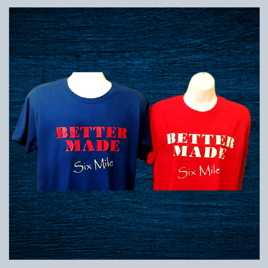 Image of Better Made  Six Mile Blue/Red T-Shirt  