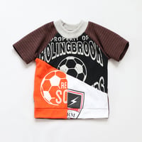 Image 3 of red dino soccer futbol 4T The courtneycourtney TEE shirt unisex top patchwork boys tshirt tees eco