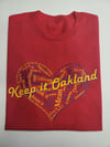 Keep It Oakland Heart T-Shirt Red 