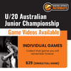 $29 - 2022 U20 & Ivor Burge Championships - Single Game