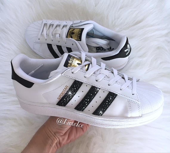 Image of Adidas Superstar Shoes Women's with Swarovski Crystals. 