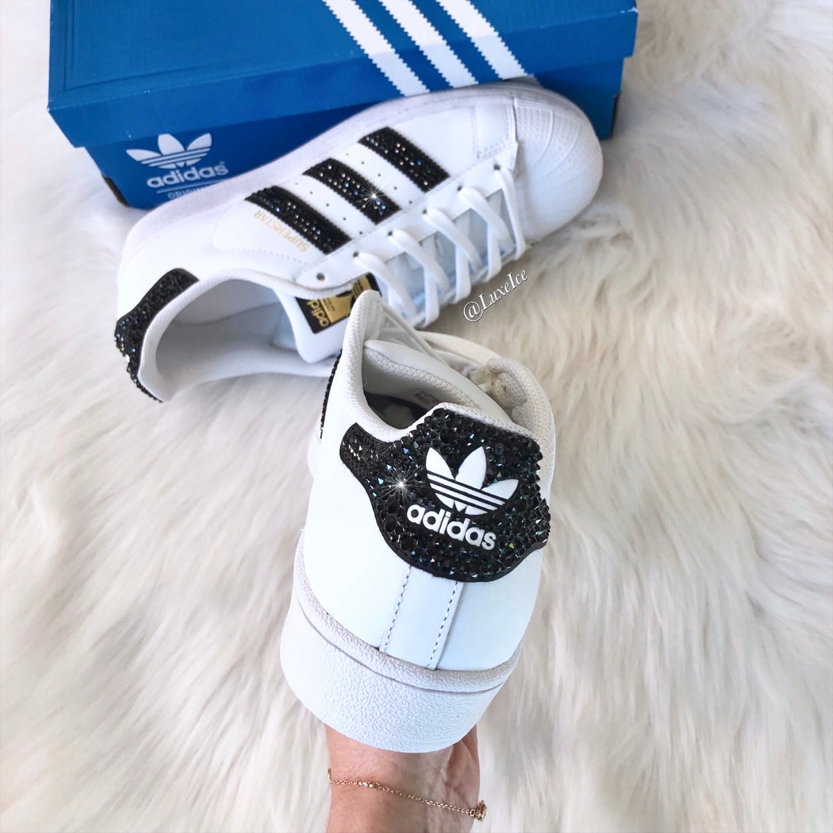 Adidas Superstar Shoes Women's with Swarovski Crystals. | Luxe Ice Adidas Superstar Shoes Women's with Swarovski Crystals. | Luxe Ice