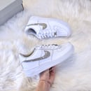Image of Nike Air Force 1 '07 Women's Shoes White with Swarovski Crystals.