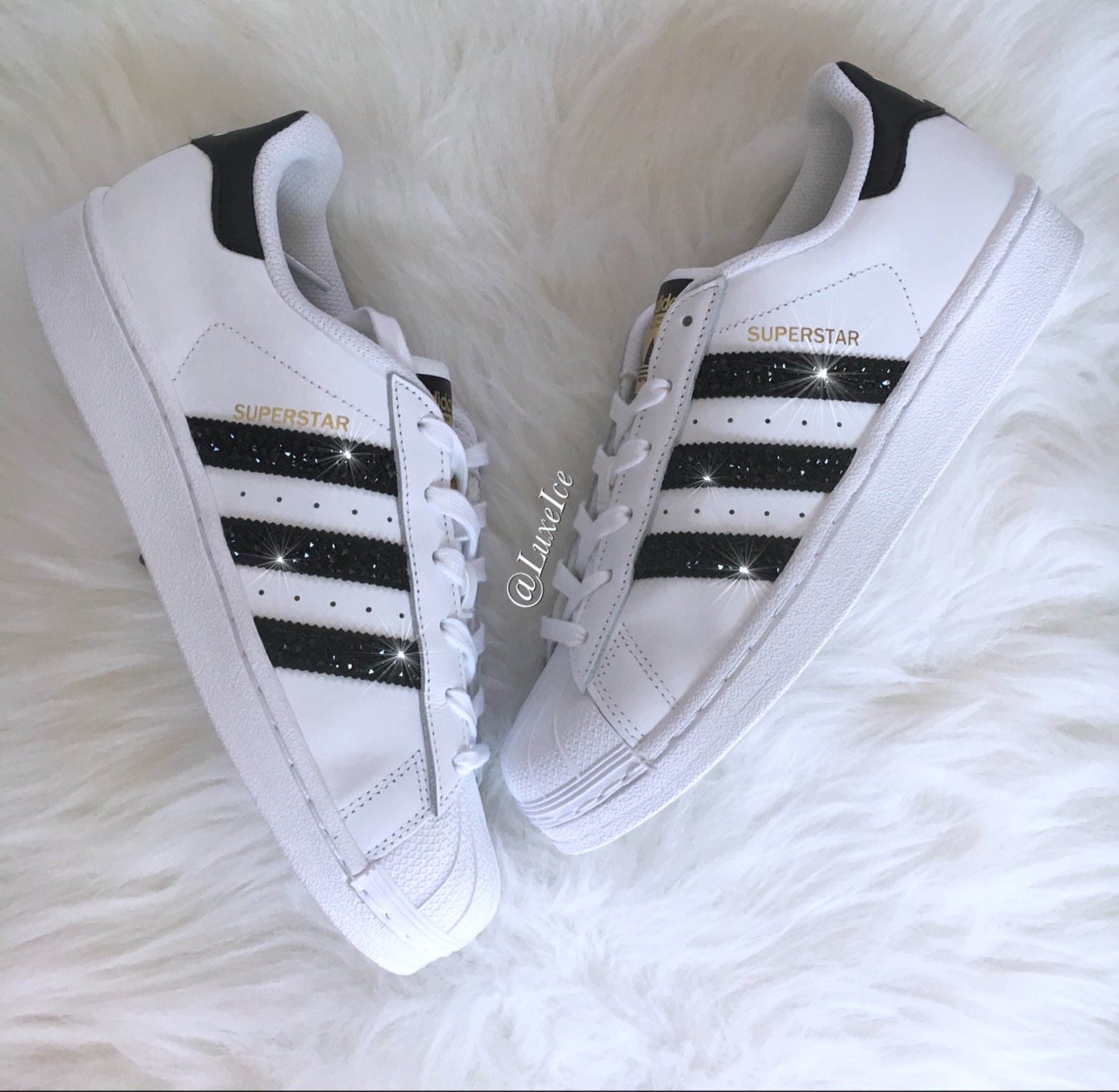 Adidas Superstar Shoes Women's with Swarovski Crystals. | Luxe Ice