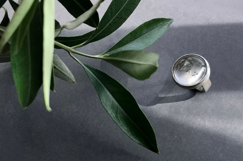 Image of ''Peace'' silver ring with rock crystal · PAX ·