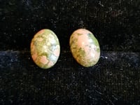 Image 1 of Semi Precious Stone Crystal Stud Ear-Rings (2)