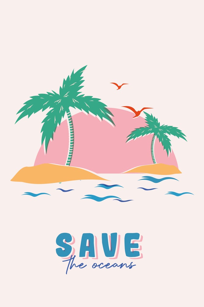 Image of Affiche Save the Oceans