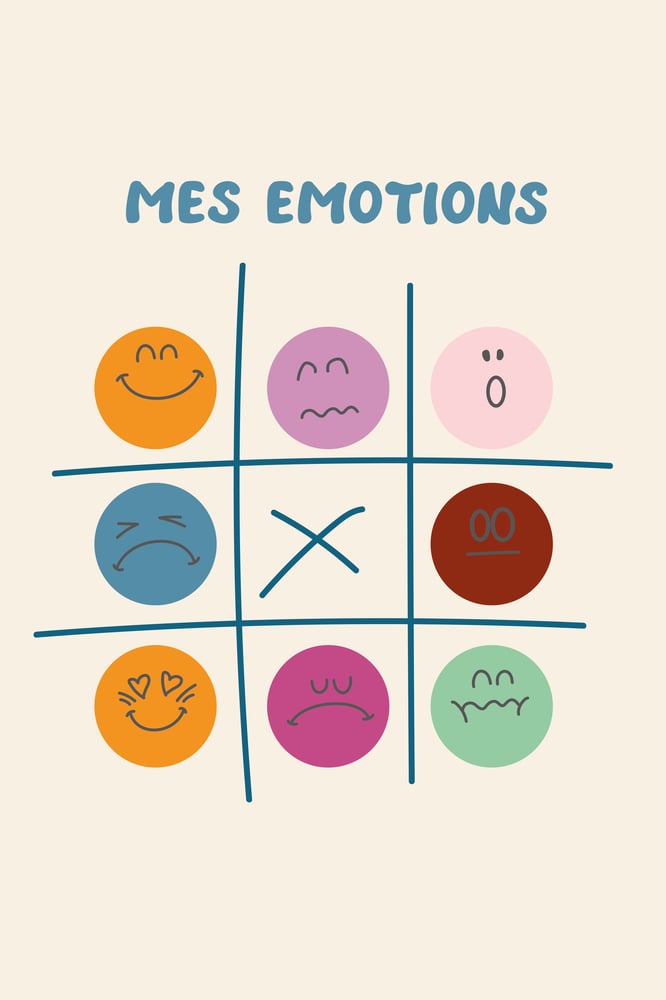 Image of Affiche Morpion des Emotions 