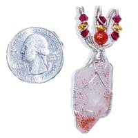 Image 4 of Harlequin Fire Quartz Sterling Handmade Pendant