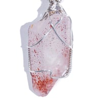Image 2 of Harlequin Fire Quartz Sterling Handmade Pendant