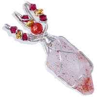 Image 1 of Harlequin Fire Quartz Sterling Handmade Pendant