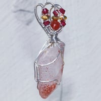 Image 3 of Harlequin Fire Quartz Sterling Handmade Pendant