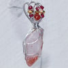 Harlequin Fire Quartz Sterling Handmade Pendant