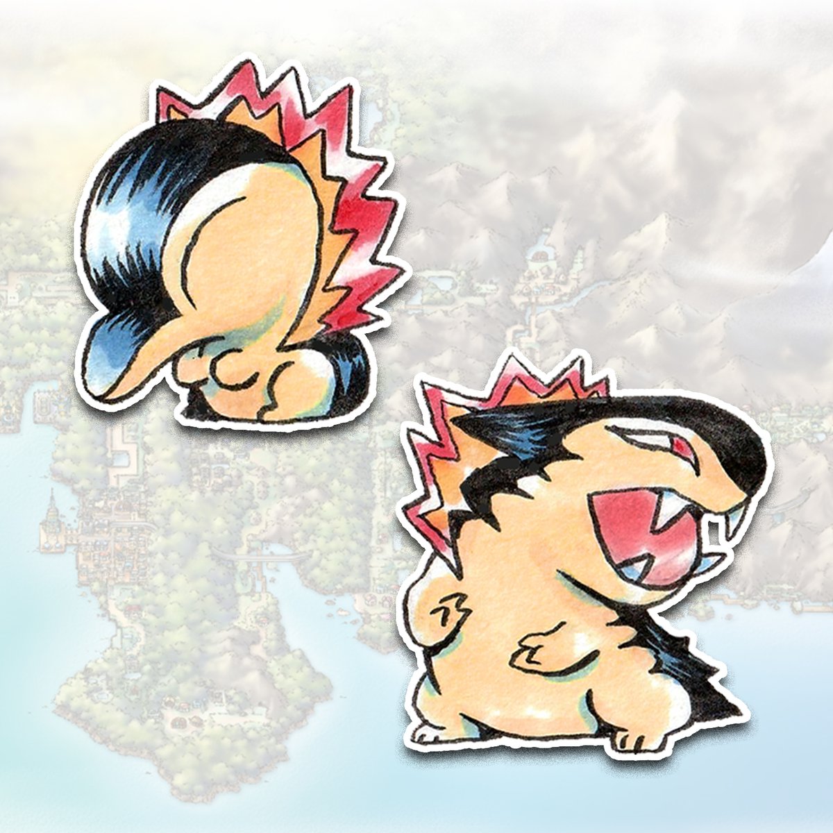 Image of Gen 2 Starter Pokemon Stickers
