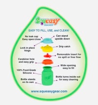 Image 3 of Squeasy Snacker YOGURT/ SMOOTHIE 6oz 180mls - 4 Colours
