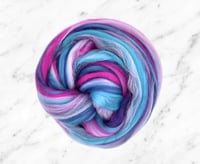 Image 2 of Cotton Candy Merino combed top - 4 ounces - BRAND NEW