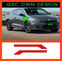 X2 Vw scirocco wing mirror decal stickers 