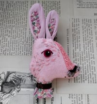 Image 1 of Glove Ears Hare Brooch - Pink