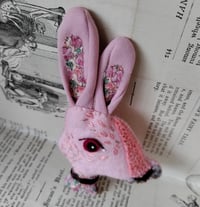 Image 2 of Glove Ears Hare Brooch - Pink
